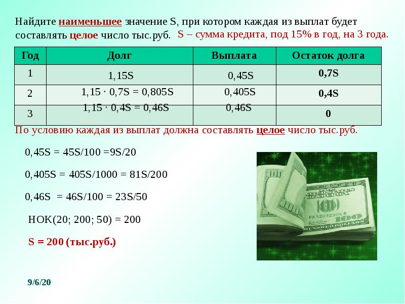 Должная ев составляет. Найдите наименьшее значение s при котором каждая из выплат. Задачи с экономическим содержанием. Целое значение это. Целое число рублей.