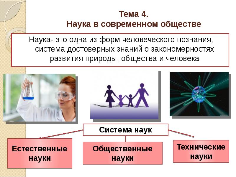 Тема 4. Наука в современном обществе
Наука- это одна из Тема 4. Наука в современном обществе
Наука- это одна из