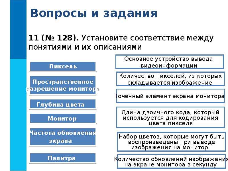 Ответ на вопрос точечный элемент изображения на экране монитора называется