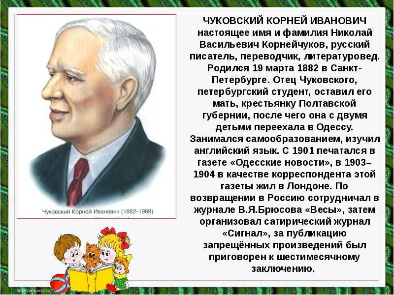 К чуковский федотка презентация 1 класс школа россии