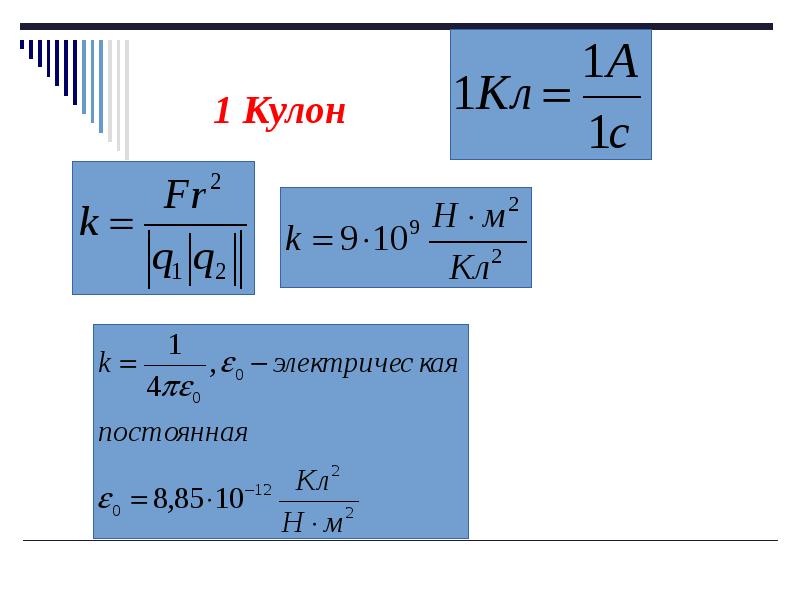 Кулон единица измерения