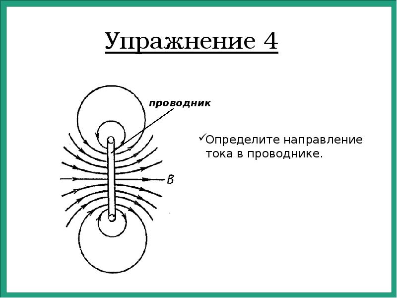 Направление тока в проводнике рисунок