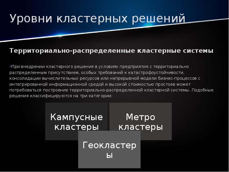 Кластерные системы пк презентация