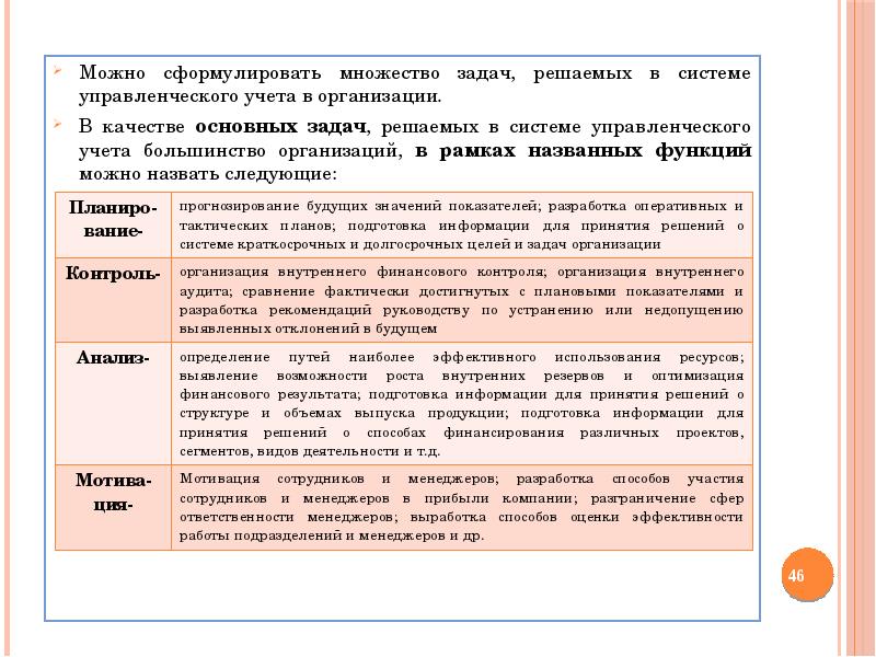 Реферат: Сравнение управленческого, финансового и налогового учета