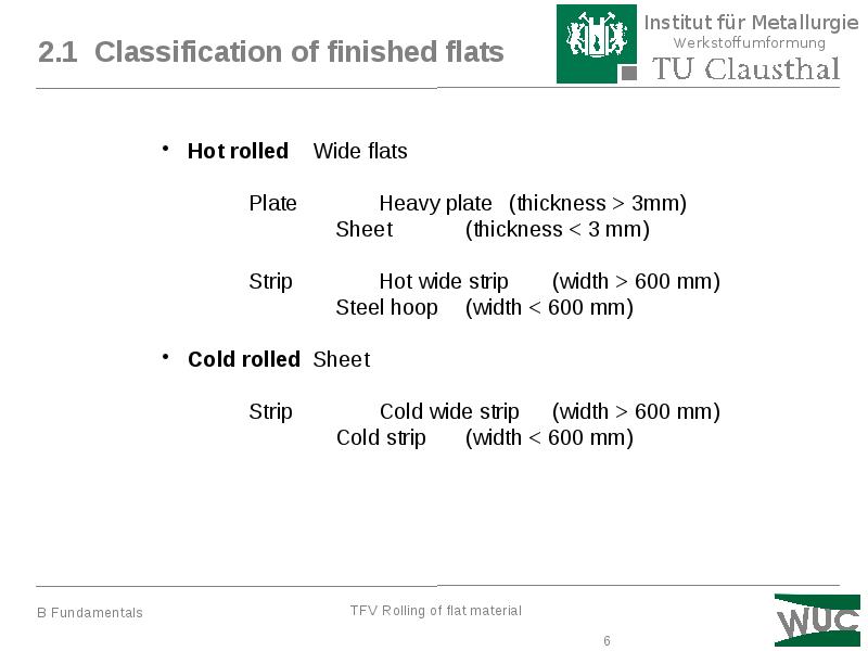 2.1 Classification of Rolling Mills