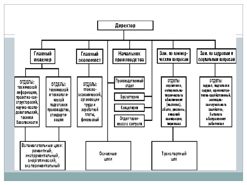 Производственная структура организации схема - 97 фото