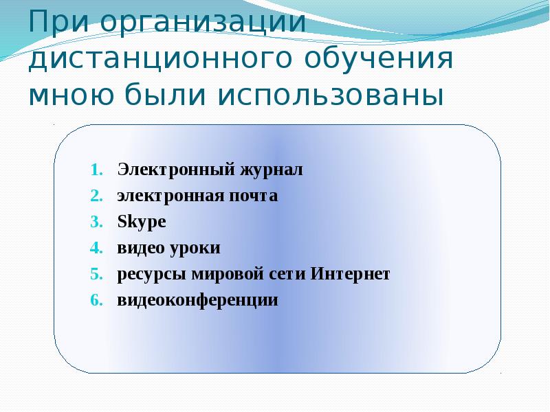 План урока дистанционного обучения