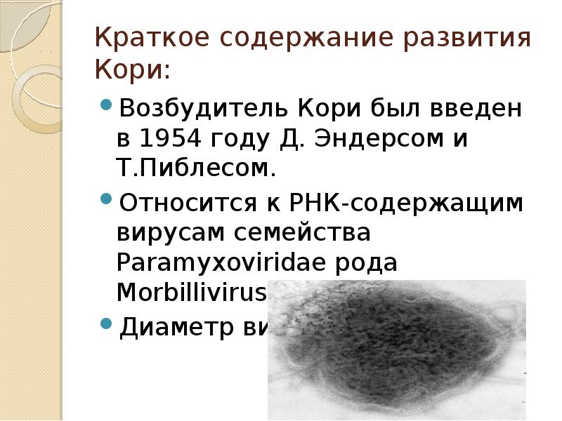 Возбудитель кори презентация