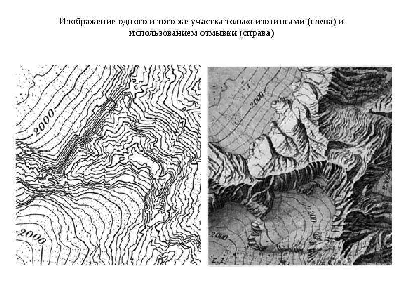 Рельеф на картах рисунок. Изображение рельефа отмывкой. Способ отмывки изображения рельефа. Изображение рельефа штриховкой. Штриховой способ изображения рельефа.