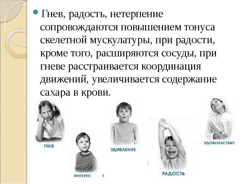 Увеличение сопровождаться. Гнев и радость. Эмоции человека ВНД. Координация ВНД. Движения при гневе.