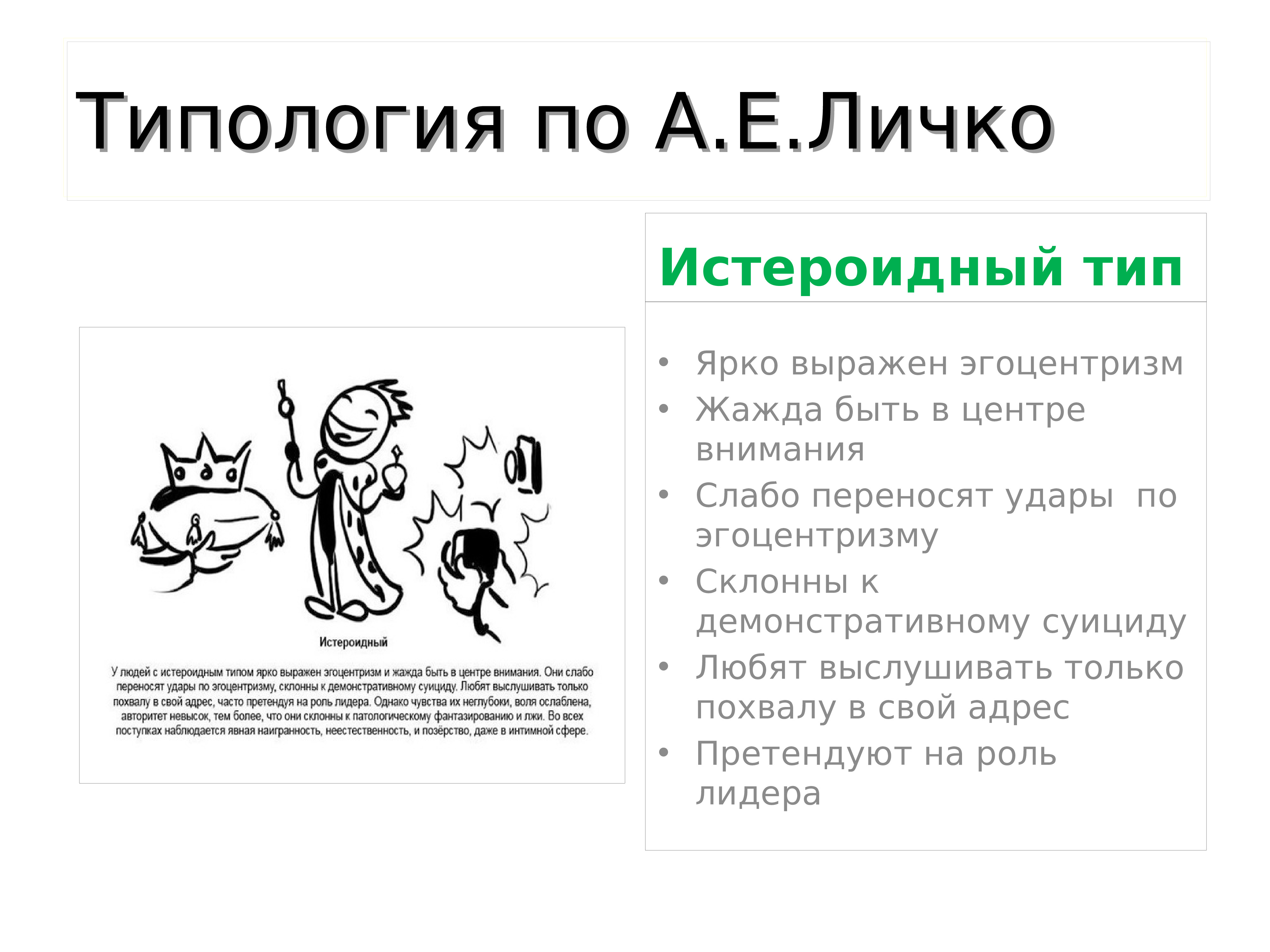 Истероидный тип личности. Истероидный Тип личности Личко. Типология по Личко. Типология личности по Личко. Истероидный Тип личности женщины.