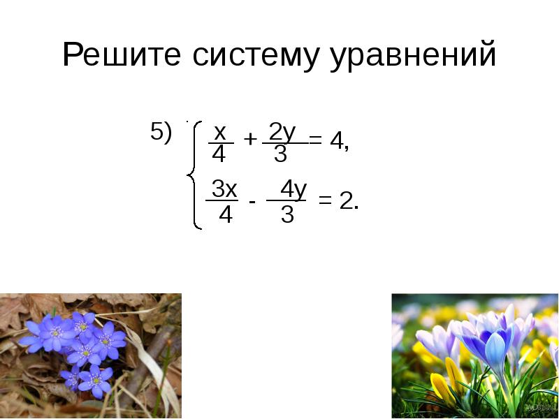 Решите систему уравнений х 4у 7