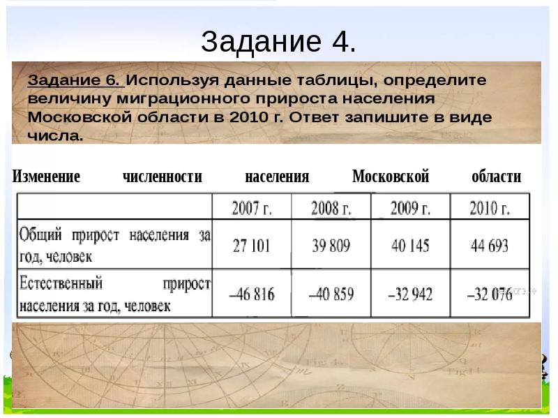 Население пример