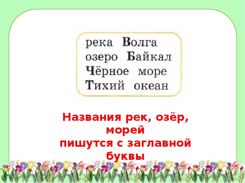 1 класс русский язык заглавная буква в словах презентация