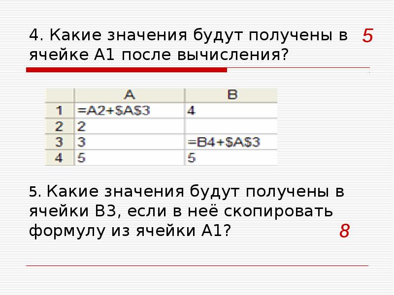 Значение ячейки. 1 Ячейка. С3=а1 +а какое значение будет в ячейке. Какие значения будут. Какие значения будут в ячейках.