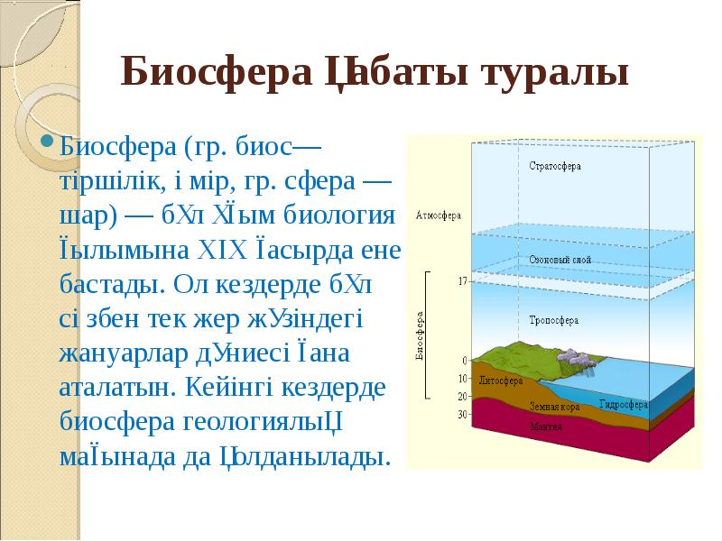 Структура биосферы 9 класс презентация