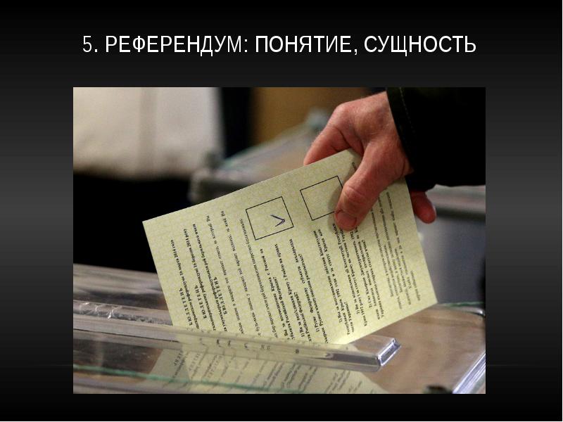 Понятие и принципы референдума