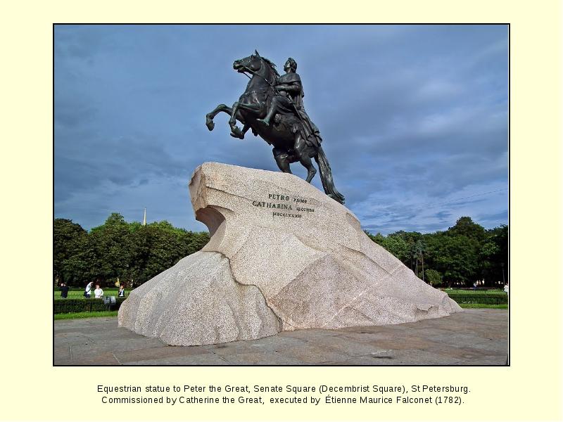 Equestrian statue to Peter the Great, Senate Square (Decembrist Square), St