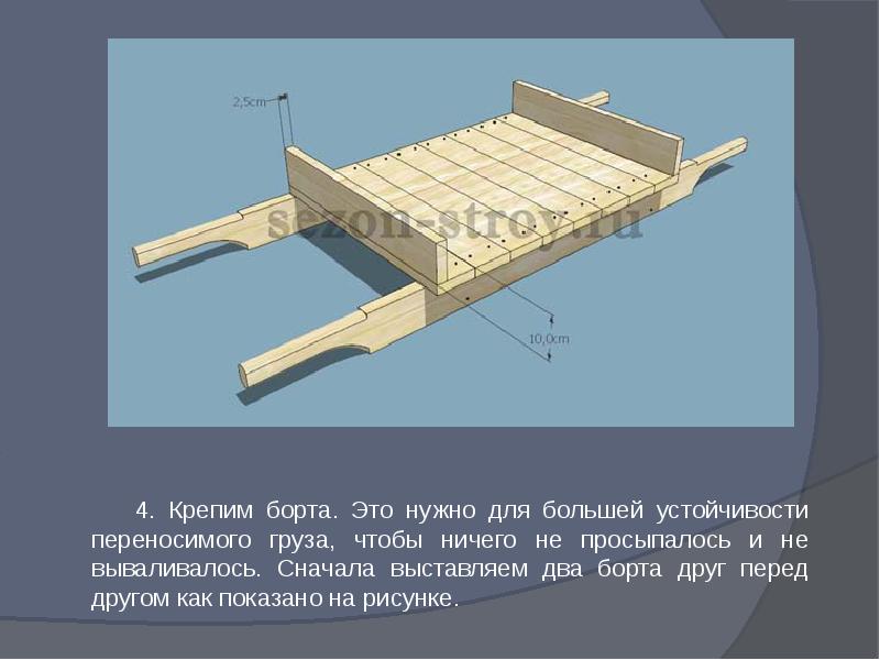 Носилки строительные своими руками чертежи и размеры