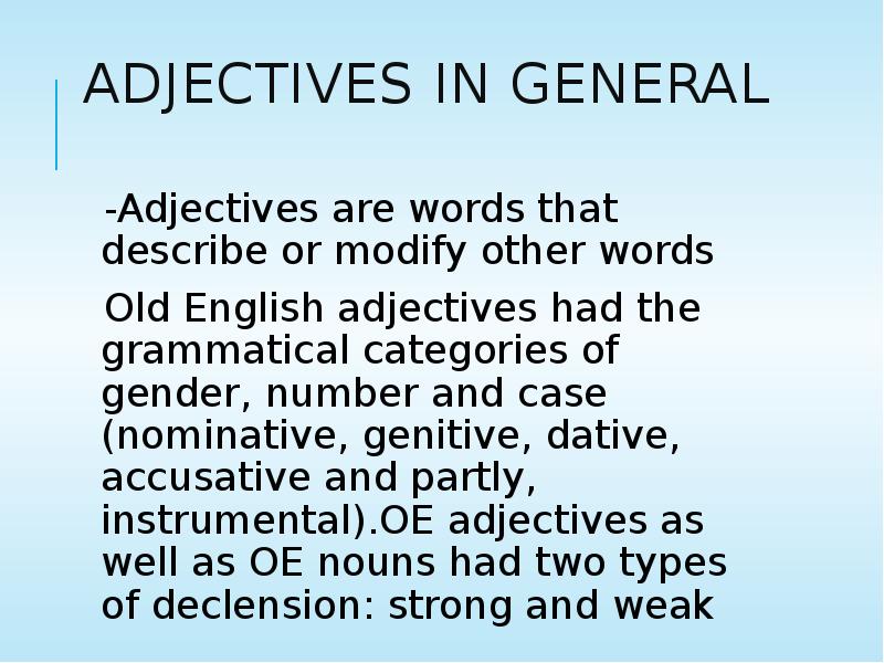 Similar adjectives