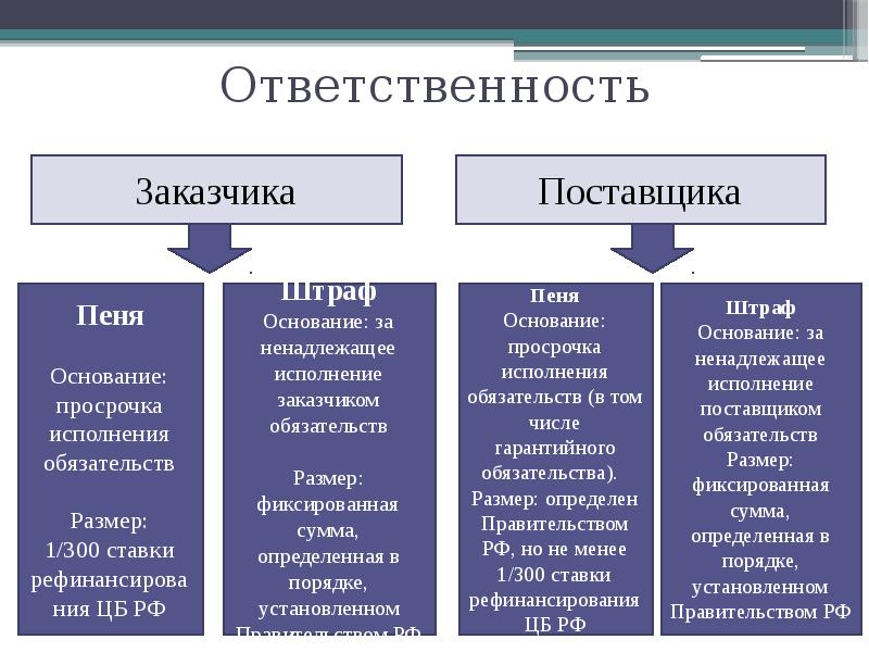 Ответственность сторон по 223 фз в договорах образец