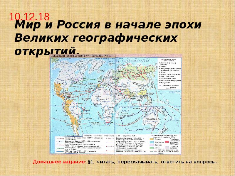 Мир и россия в начале эпохи великих географических открытий презентация