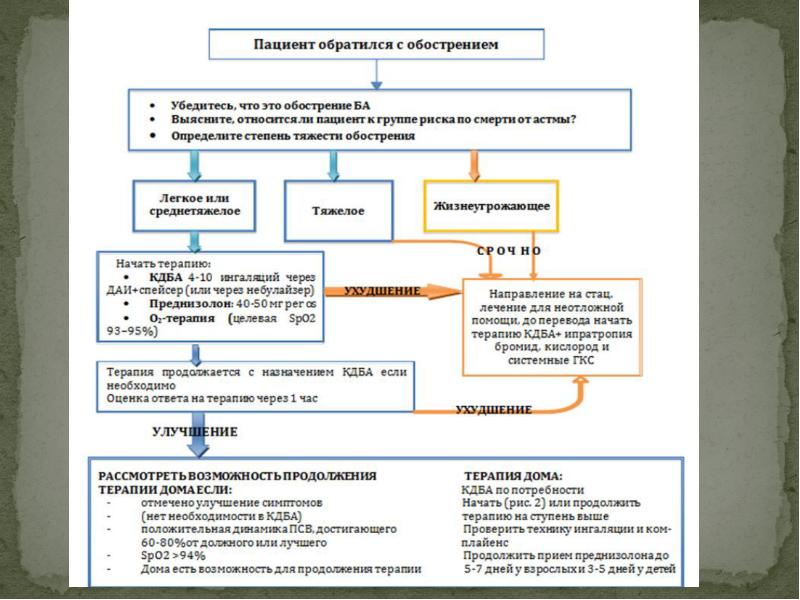 Схема патогенеза бронхиальной астмы