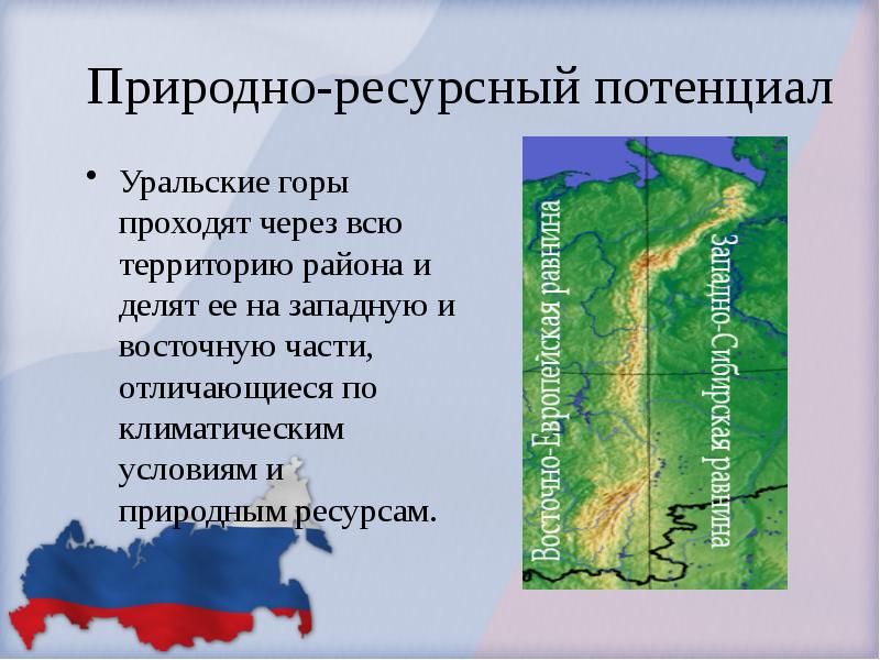 План описания природного района уральских гор