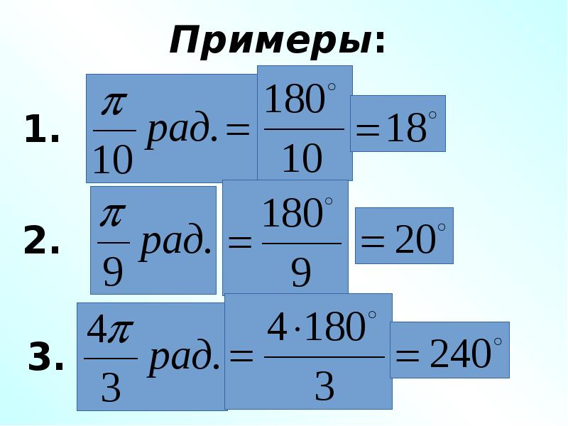 Синус радианная мера