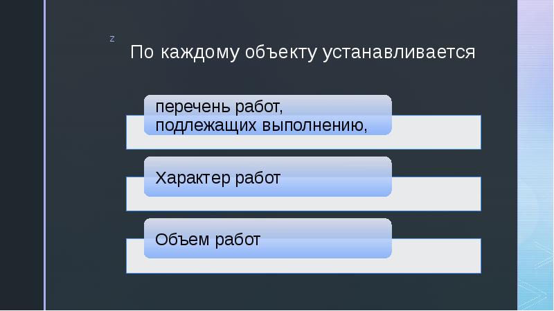 По каждому объекту устанавливается