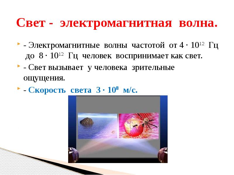 Свет как электромагнитная волна проект