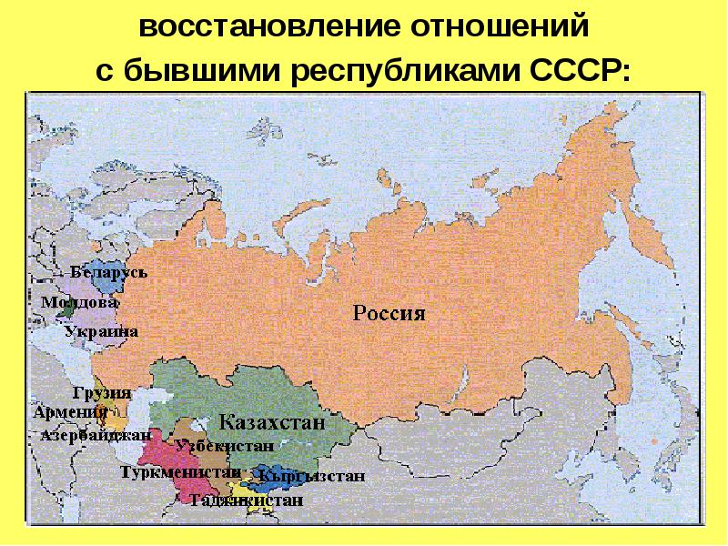 Карта стран ссср