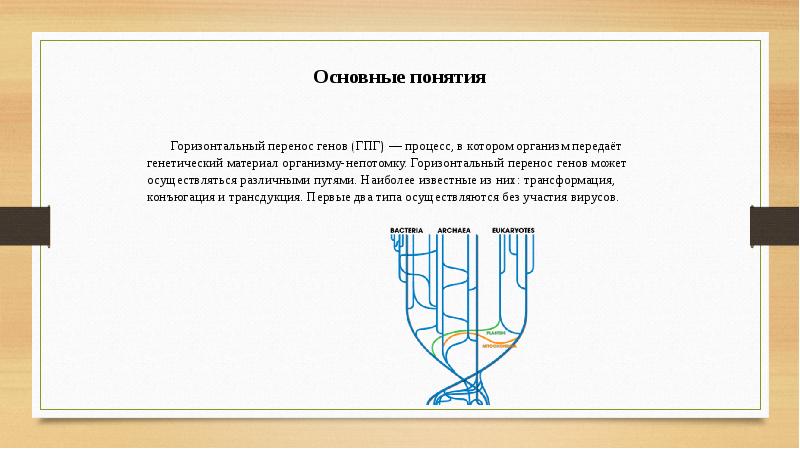 Горизонтальный перенос генов презентация