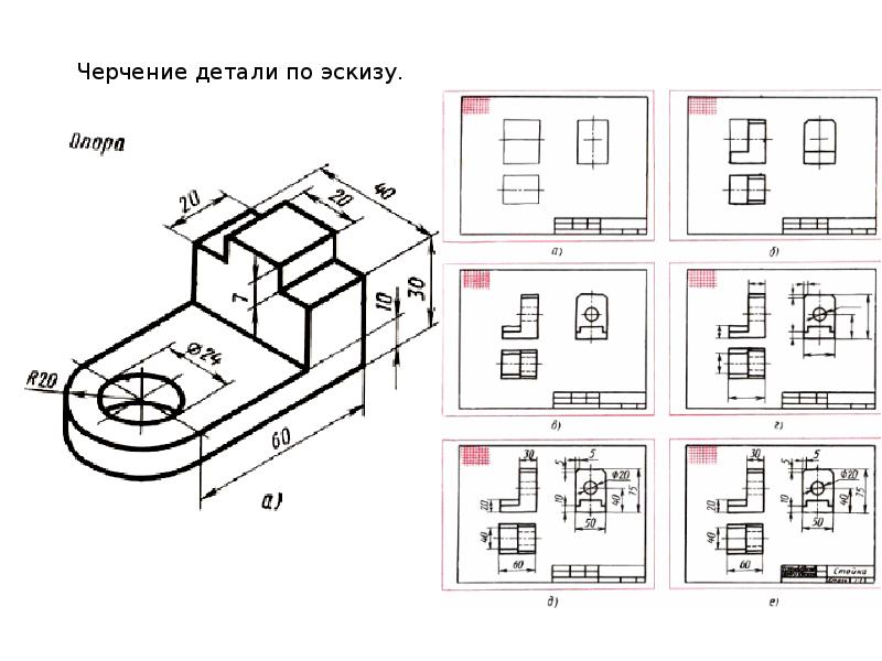 Чертеж выполненный от руки в глазомерном масштабе называют