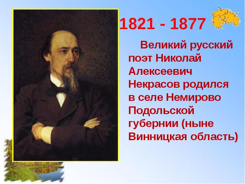 Николай александрович некрасов презентация