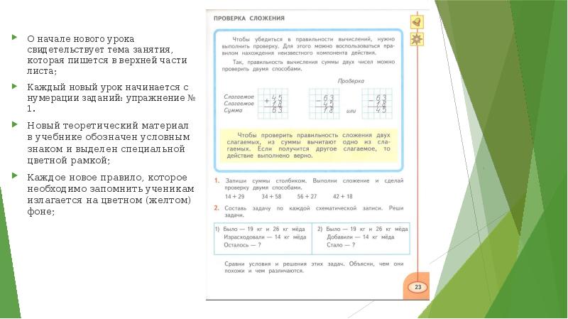 О начале нового урока свидетельствует тема занятия, которая пишется в верхней