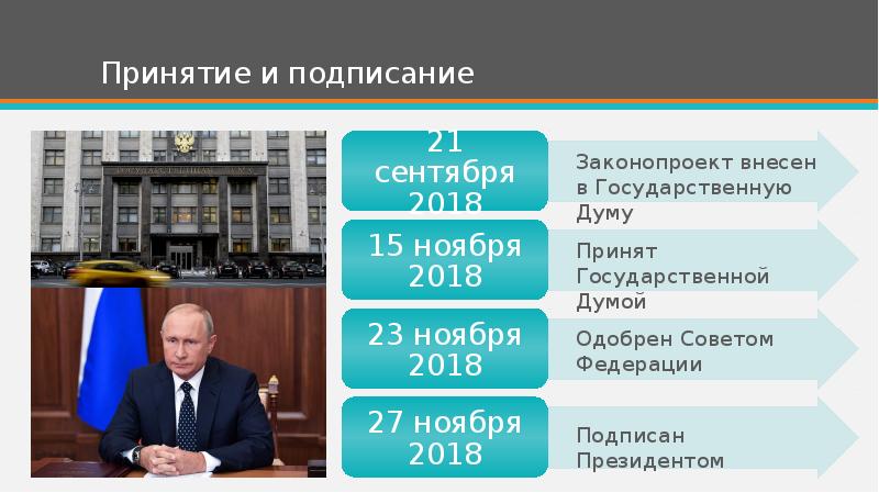 Принятие и подписание