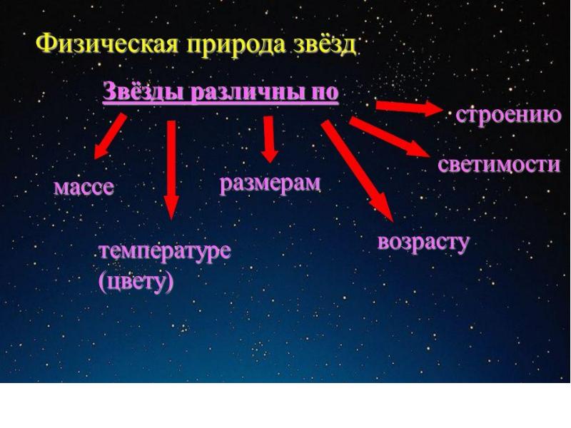 Разновидности звезд презентация