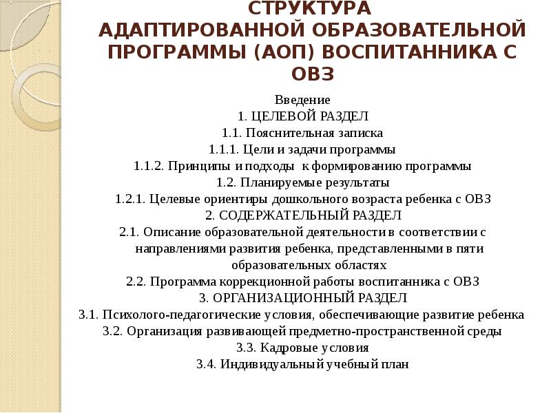 Адаптированные образовательные программы индивидуальные учебные планы и пр разрабатываются