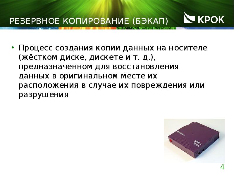 РЕЗЕРВНОЕ КОПИРОВАНИЕ (БЭКАП)