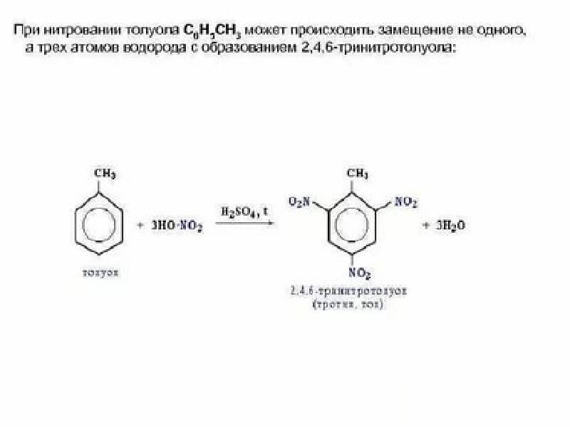 Толуол и водород реакция. Взаимодействие толуола с азотной кислотой. Схема реакции нитрования бензола. Нитрования метилбензола (толуола. Нитрование толуола реакция.