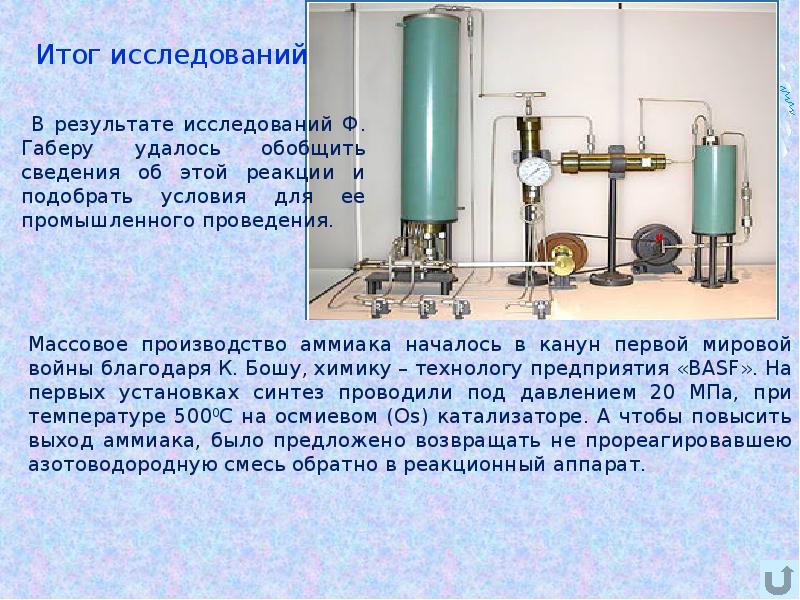 Производство аммиака презентация 11 класс профильный уровень