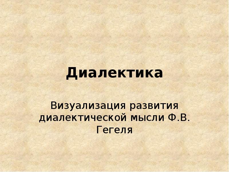 Презентация по диалектике