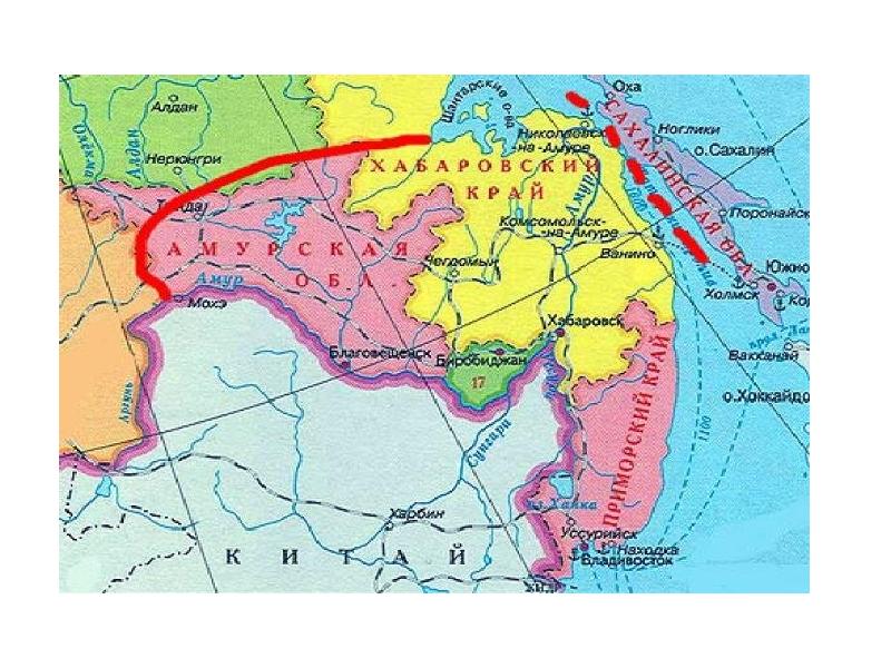 Карта россии граница с китаем на карте