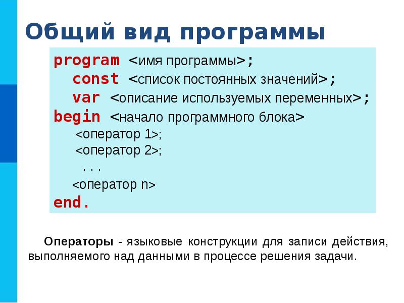 Программирование в паскале презентация