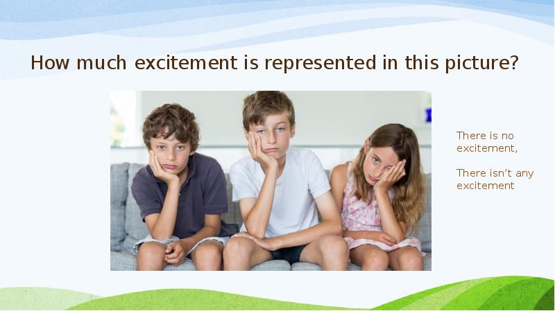 How much excitement is represented in this picture?