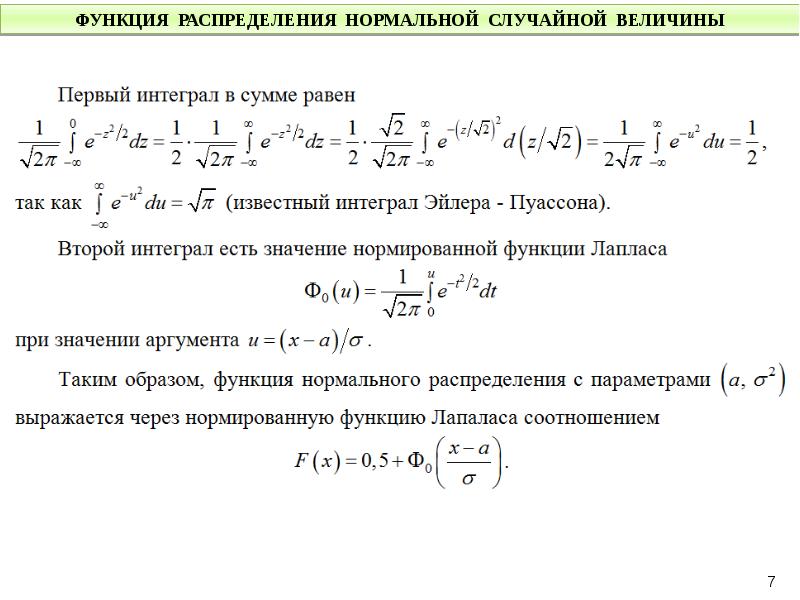 Законы распределения случайных величин презентация