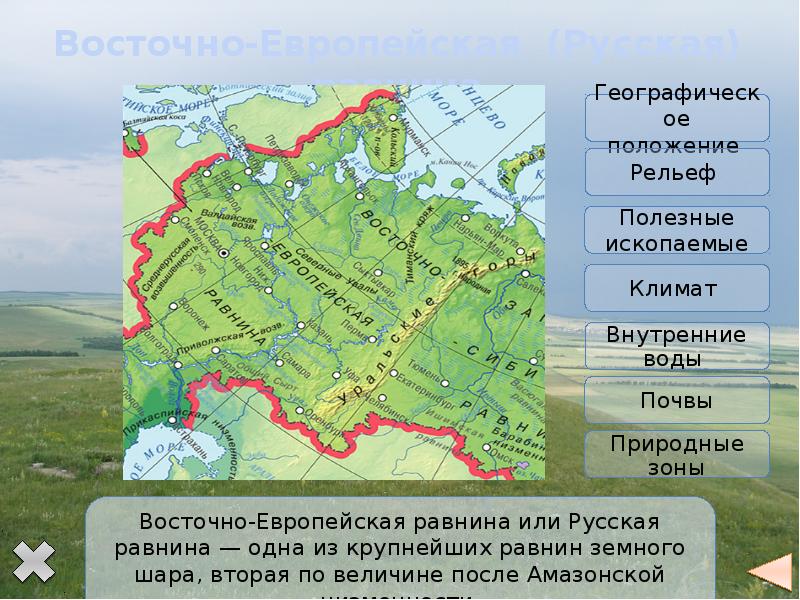 Описание среднерусской равнины по плану география 5 класс