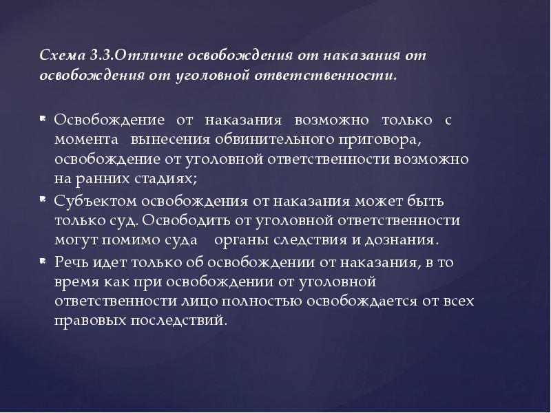 Освобождение от уголовной ответственности презентация