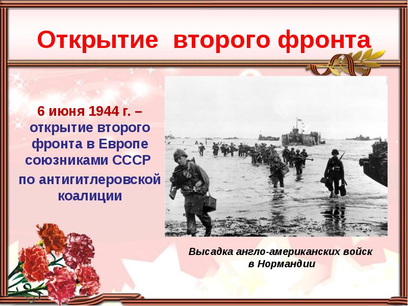 Карта 6 июня 1944